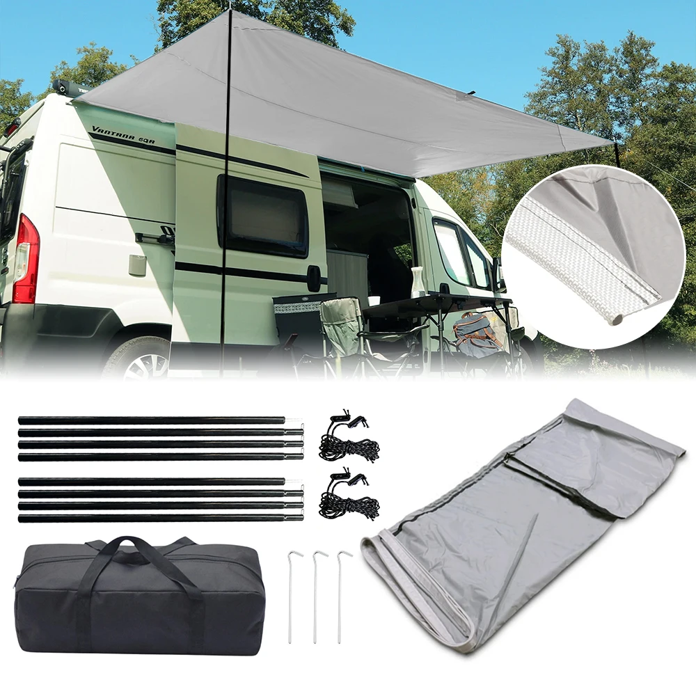 

RV Camping Sunshade Awning With Keder Piping Attachment 3x2.4m Canopy Sun Sail Accessories For Caravan Motorhome Camper
