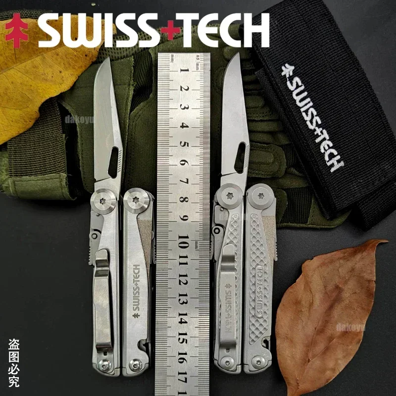 

SWISS TECH 18 In 1 Multi Tool Outdoor Folding Pliers Multi-functional Combination Tool Scissors EDC Equipment