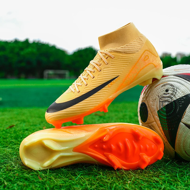 جديد أحذية كرة القدم للرجال عدم الانزلاق أحذية كرة القدم المرابط بالجملة التدريب FG أحذية رياضية عالية الجودة انخفاض الشحن للجنسين الكبار