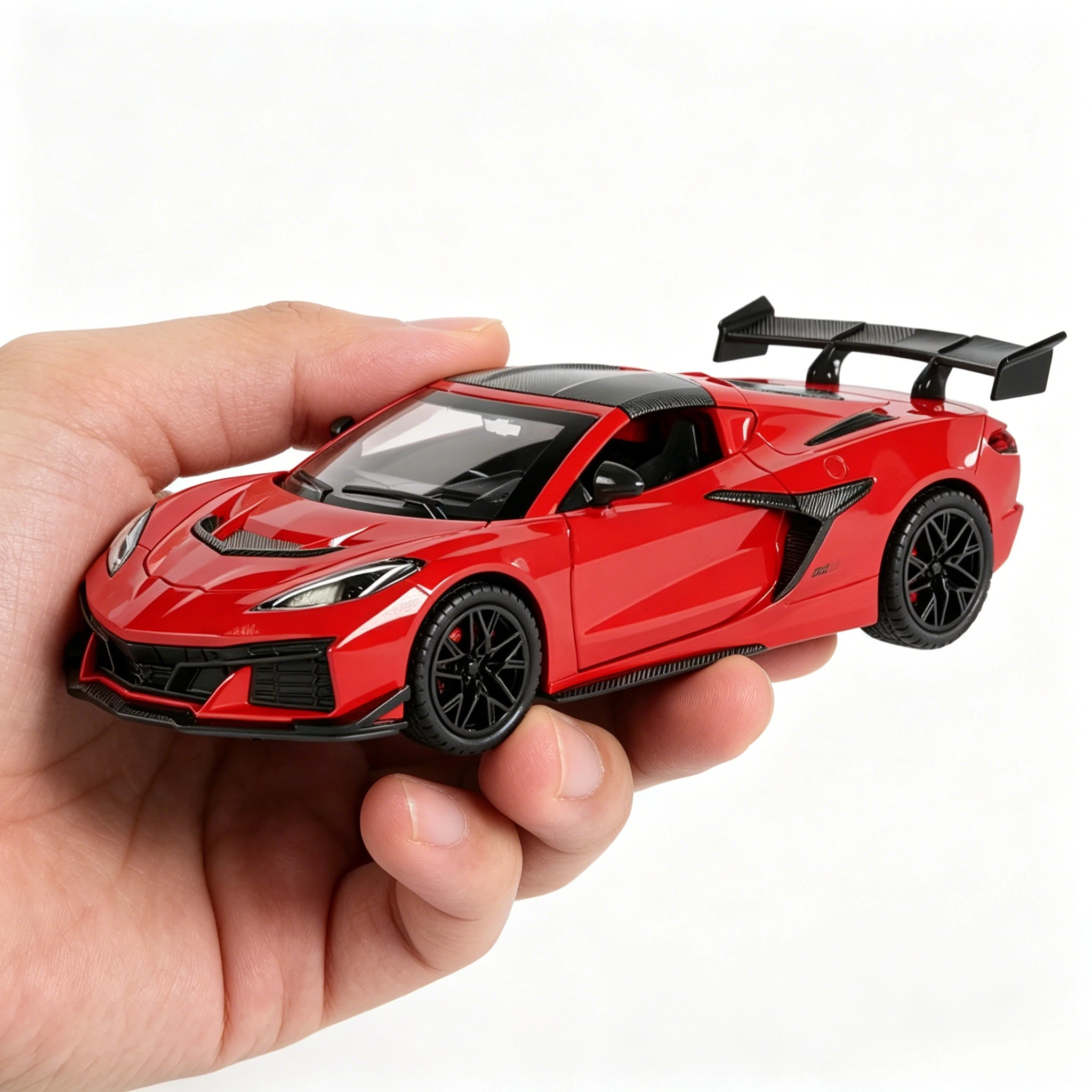 

1:32 C8 Toy Car Model Sound Light Alloy Body Rubber Tires Supercar Models Home Decoration Ornaments