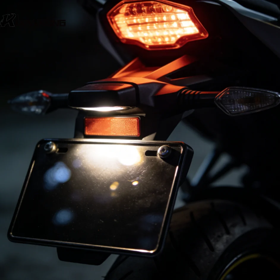 License Plate Bracket Holder with Light high quality aluminium For YAMAHA T-MAX 560 2022-2023-2025 Adjustable Tilt Plate Holder