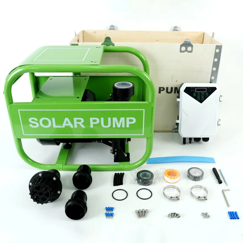 2hp 110V 1500W DC High Lift High Voltage Agricultural Solar Water Pump System Amazing Ground Solar Water Pump