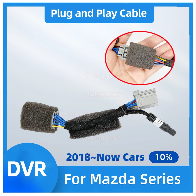 

ECMZD01 Plug And Play Easy Cable For Mazda 3 Axela Angkesaila For Mazda 6 ATENZA CX-4 CX-5 CX30 CX-30 CX 3 4 5 6 7 8 9 Car Dvr