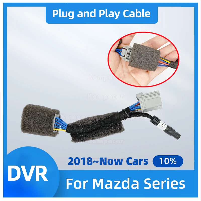 ECMZD01 Plug And Play Easy Cable For Mazda 3 Axela Angkesaila For Mazda 6 ATENZA CX-4 CX-5 CX30 CX-30 CX 3 4 5 6 7 8 9 Car Dvr