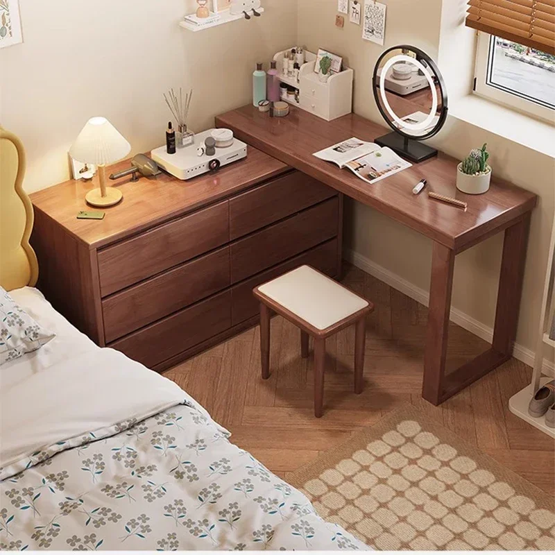 Tocador nórdico, tocadores con espejo, almacenamiento de maquillaje, tocadores Vintage de lujo con cajón, muebles para el hogar, tocador Baratos LLDT