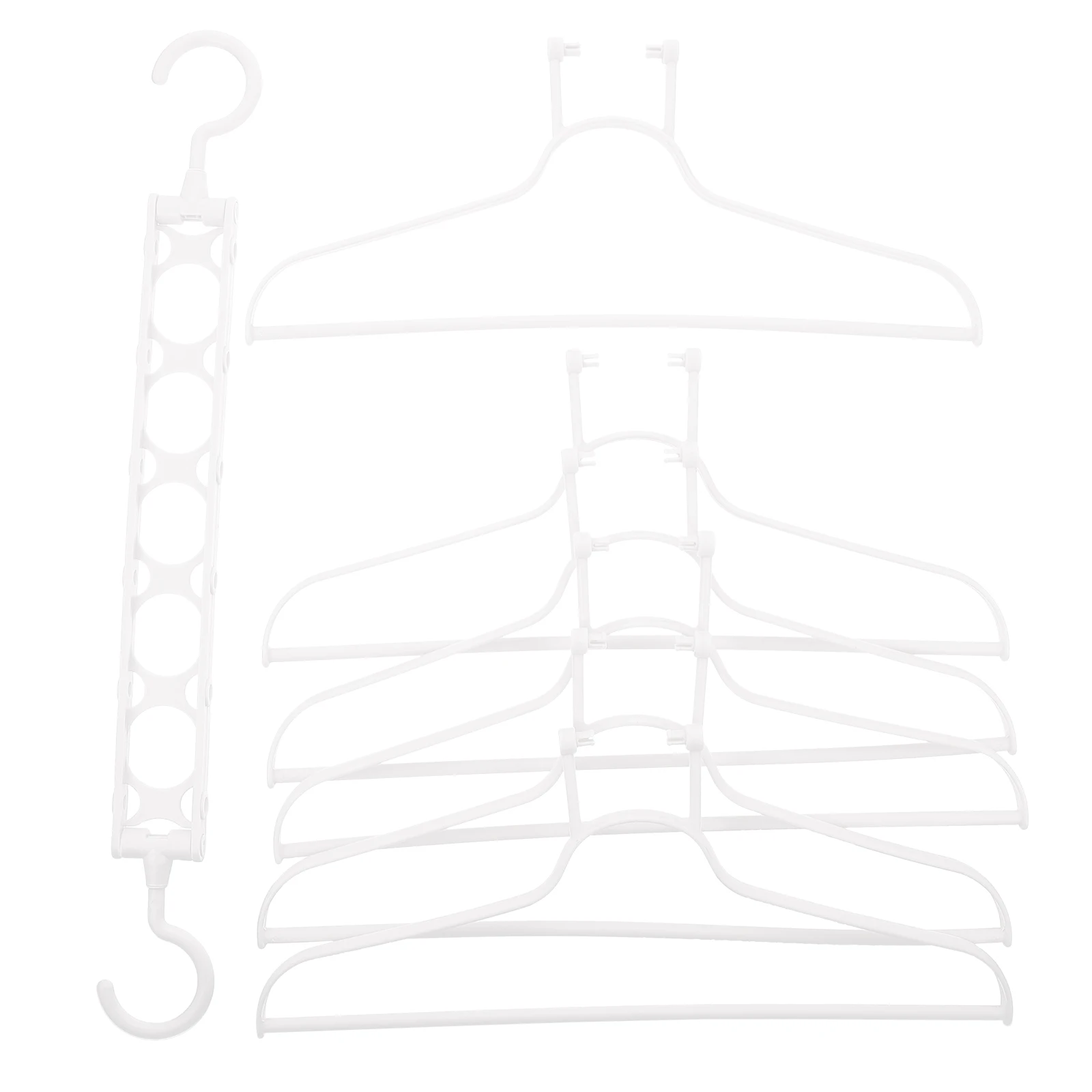 

Rotatable Foldable Plastic Clothes Rack Multifunctional Closet Storage Organizer Space Saving Clothes Hanger Closet Coat Hanger