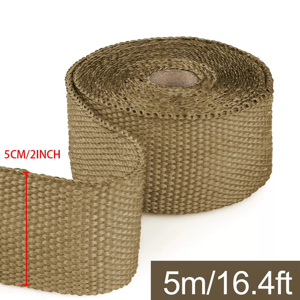 5 Meters X 5 Centimeters Car Motorcycle High Temperature Banana Belt Exhaust Pipe Winding Belt