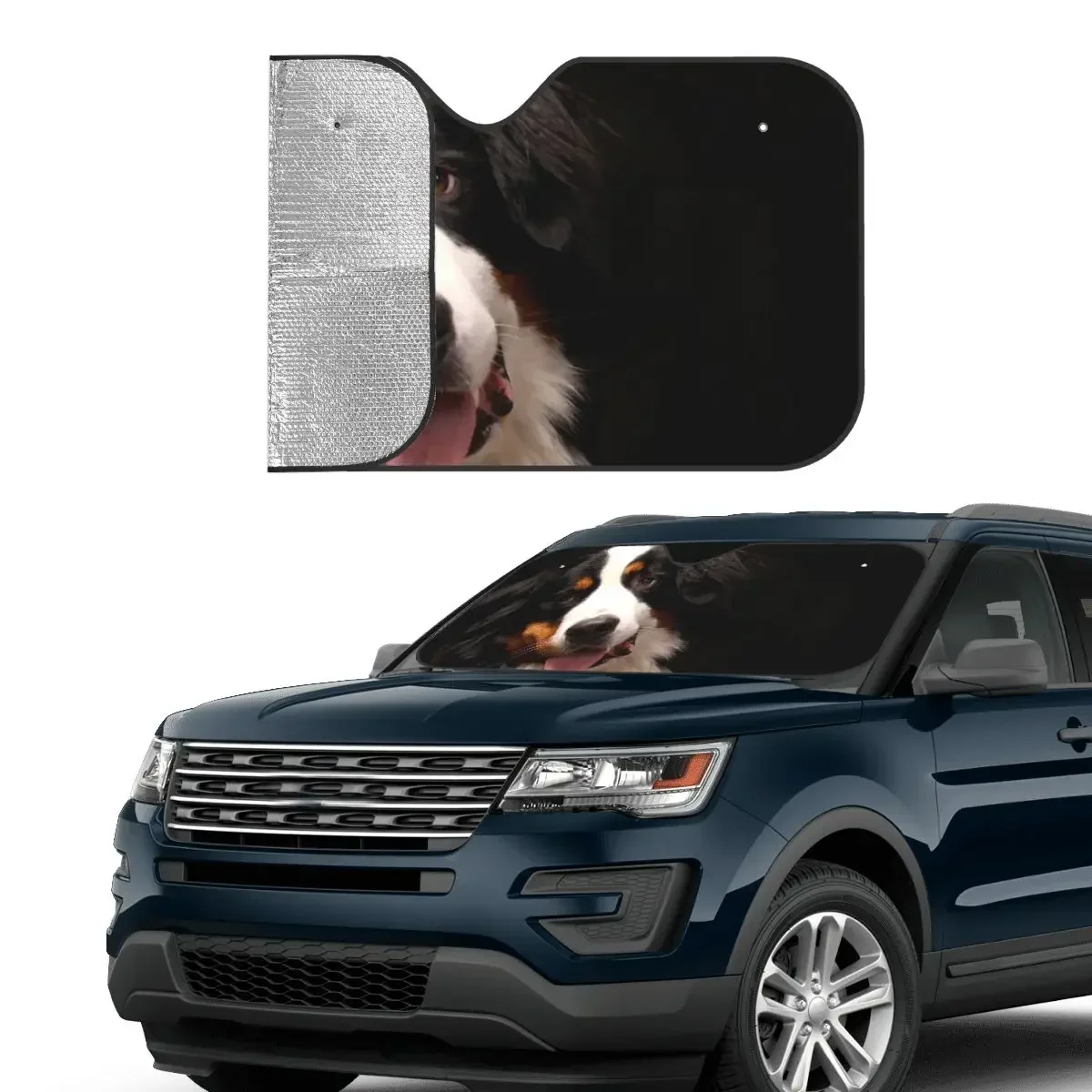 

Бернский горный собака, креативный солнцезащитный козырек на лобовое стекло 70x130 см, домашние животные, дети, аниме, солнцезащитный козырек из алюминиевой фольги, автомобильные чехлы