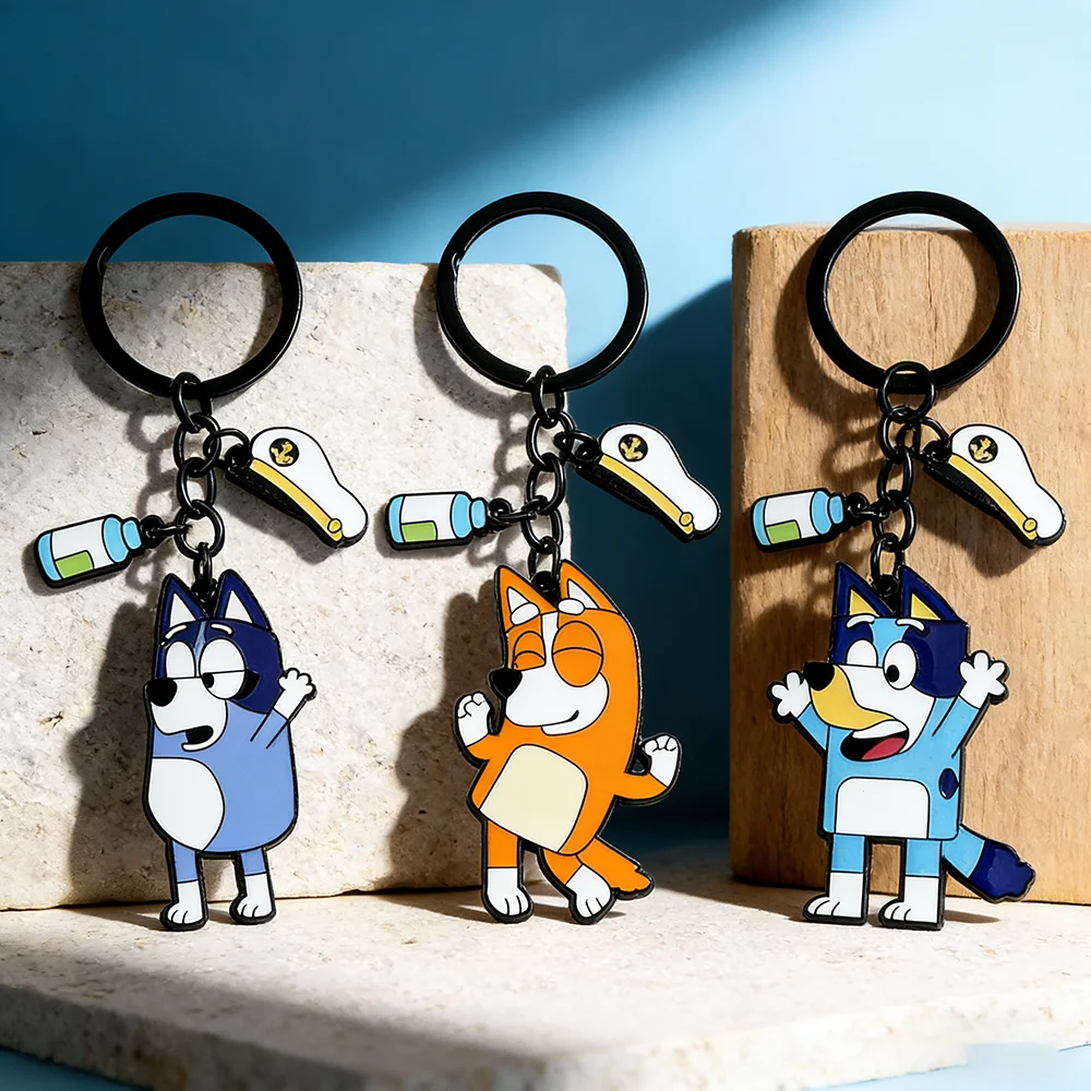 

Брелок-подвеска с эмалью «Блуи и Бинго» (персонажи мультфильма), сувенир для вечеринки, украшение для рюкзака, подарок для друзей