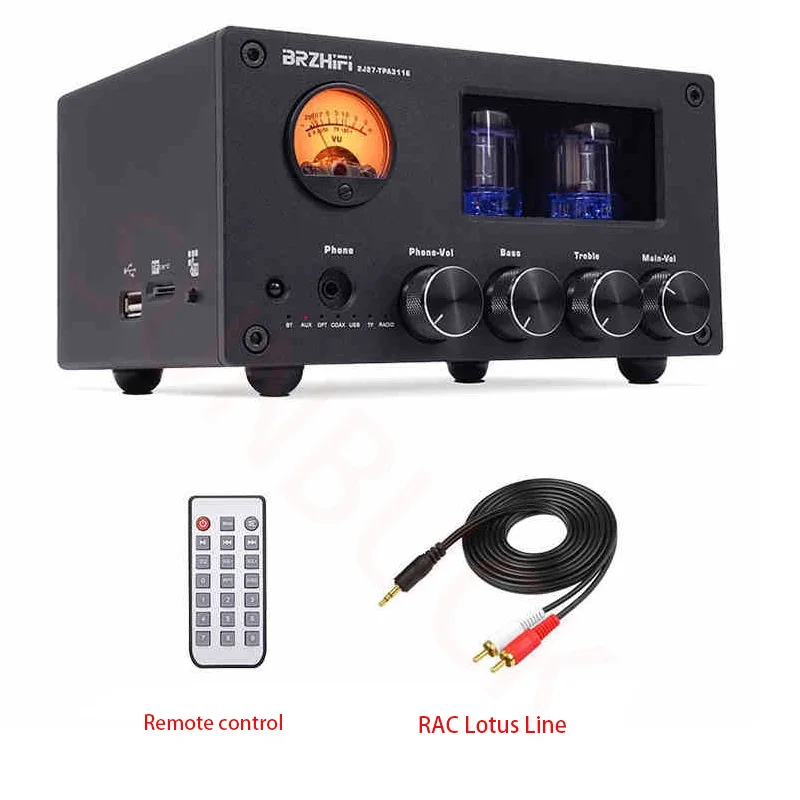 M7N Мини Стерео 100 Вт Мощность Двойной Желтый Канал Многофункциональный Bluetooth Ретро VU Разъем Домашняя Мощность Усилитель Желлового Пузыря Аудио