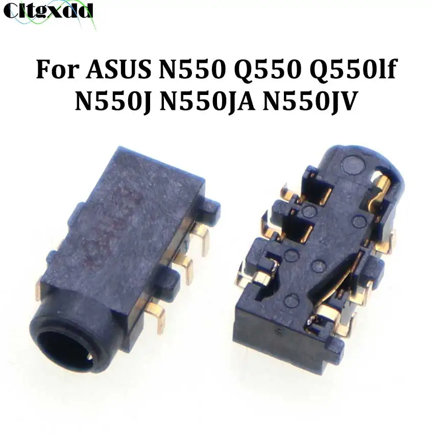 Cltgxdd 1pcs 3.5mm Audio Jack Connector Female Socket Headphone Port  For ASUS N550 Q550 Q550lf N550j N550ja N550jv