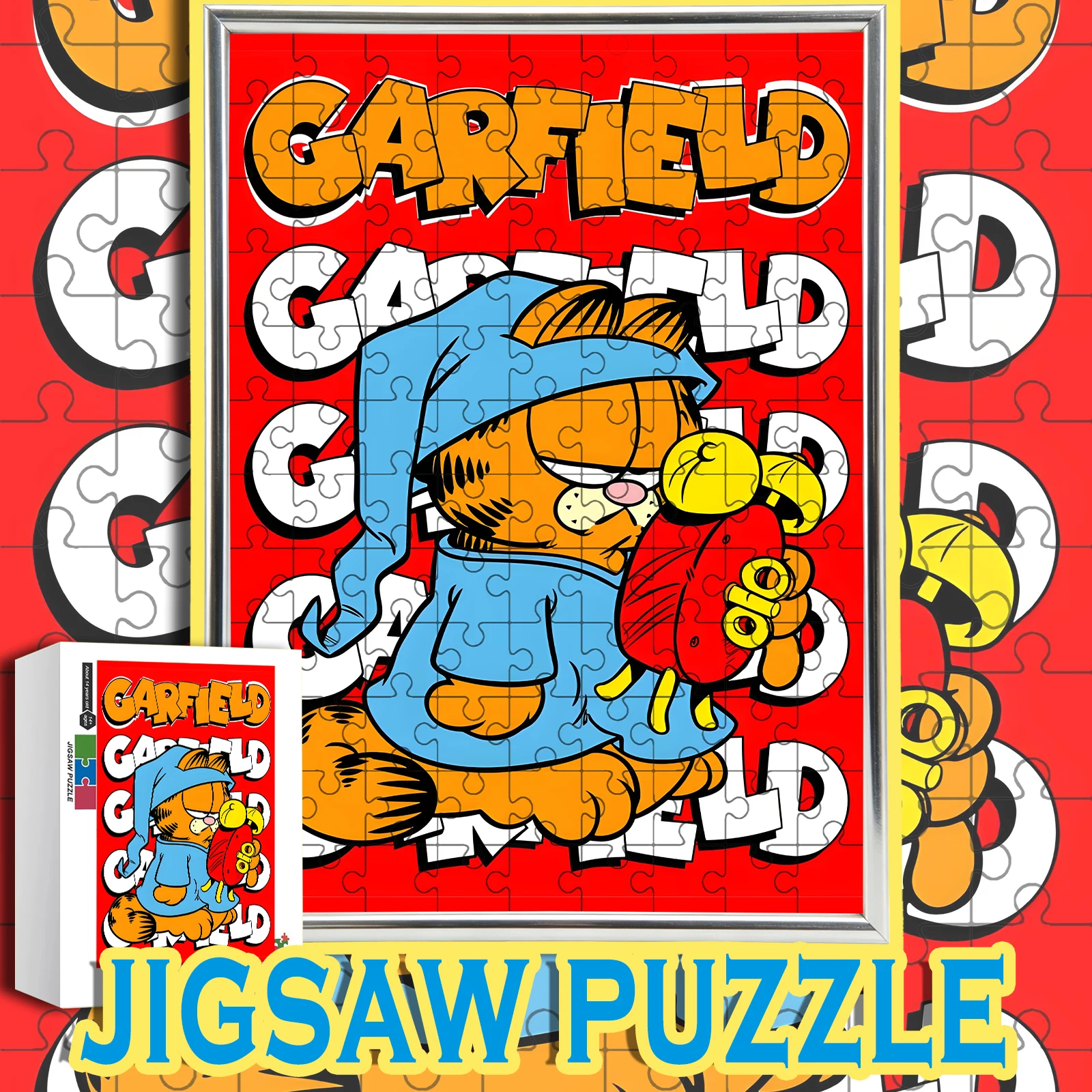 

Garfield Pajamas Duck Pop Art Wooden Jigsaw Puzzle 108/200/300/500/1000pcs Color Box