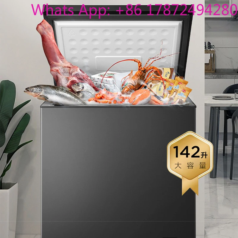 142L Household Freezer 6.8℉to -4℉with Removable Basket Free Standing Top open Door Compact Freezer 450W
