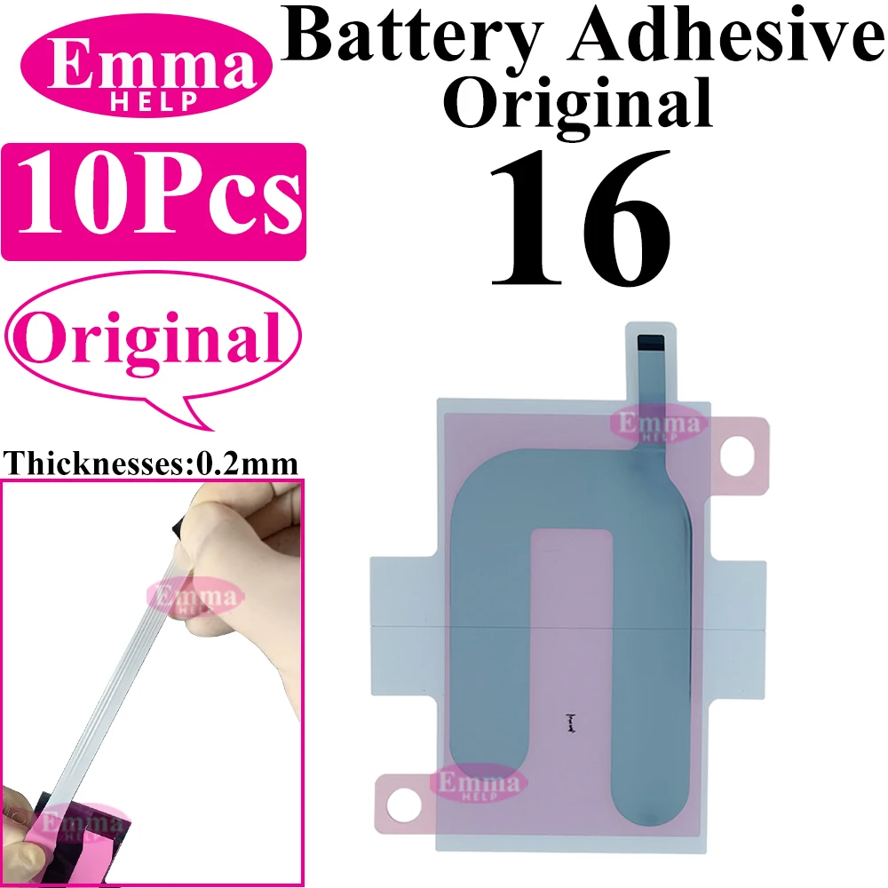 EmmaHelp 10 szt. Naklejek na baterię do iPhone 17 Pro Max 17Air 16 16E 12 13 14 Plus 15 Taśma baterii Klej Wymienne części — zdjęcie 5