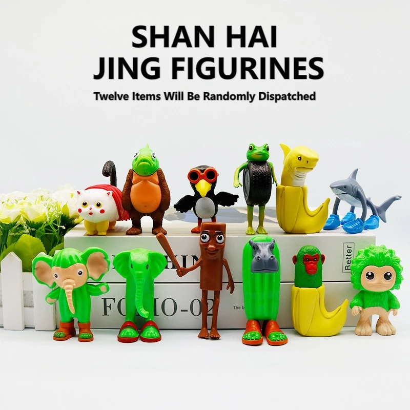 

12Pcs Italian Brainrot Anime Action Figure Set Tung Tung Sahur Tralalero Tralala Bombardino Crocodilo Figures Model Toy Gifts
