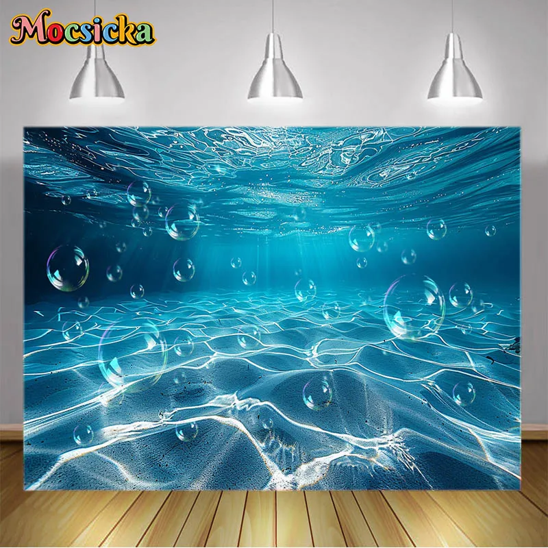 Mocscicka fondo de fotografía Océano Azul, fondos de fotografía occidental, arena, cielo azul, playa, decoración de fiesta de cumpleaños para niños, accesorios de estudio