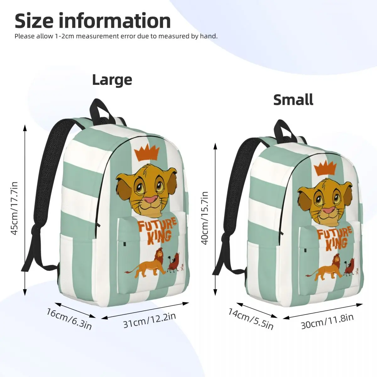 Weekend Picnic Lion King Simba Sturdy Shoulder Solid The Lion King Daypack Unisex Bookbag Gift