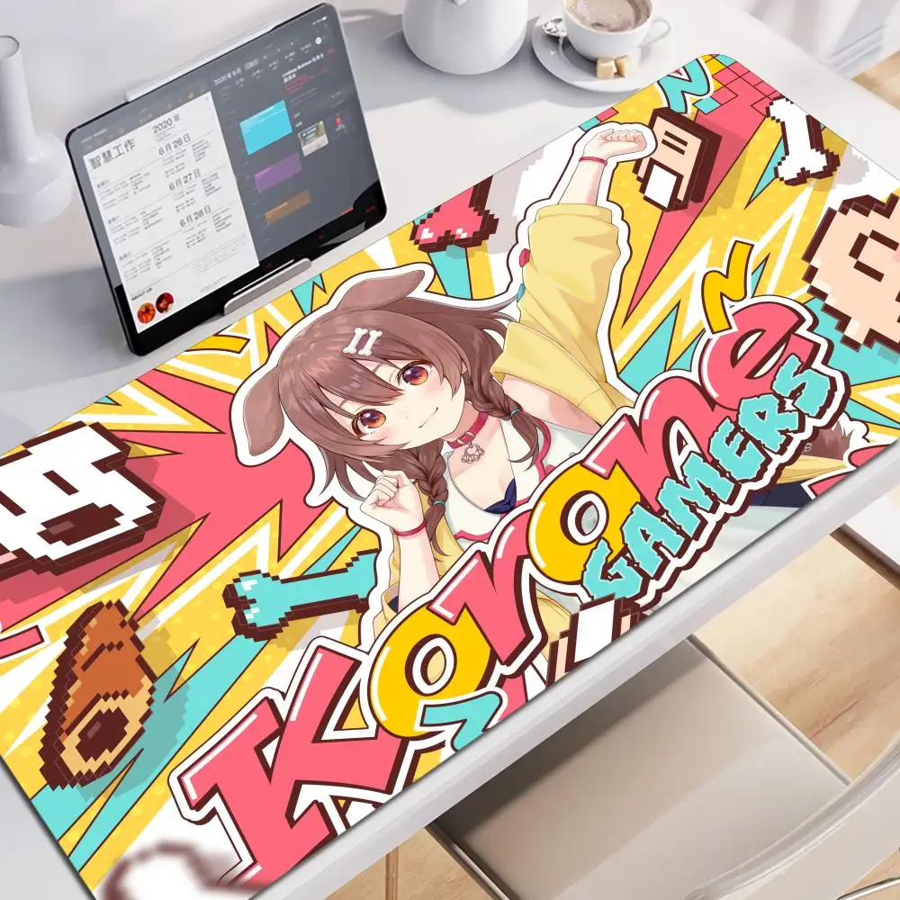 New Kawaii Cute Inugami Korone Mouse Pad Gamer Accessories Keyboard Desk Mat Non-Slip Laptop Large Anime Hololive Girl Mouse Pad
