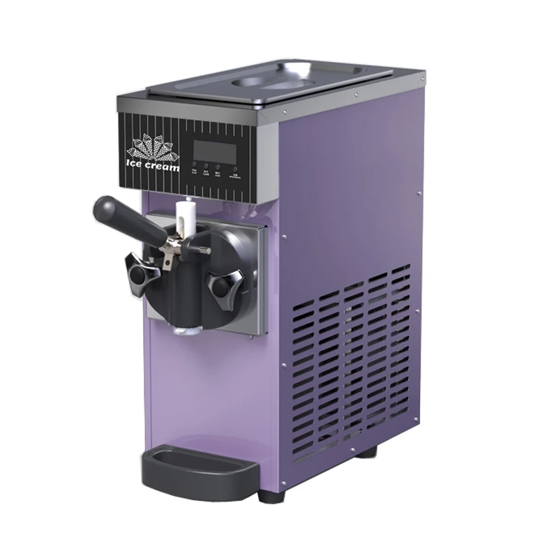آلة آيس كريم ناعم القوام التجارية 110 فولت/220 فولت طاولة عمودية صغيرة نوع معدات تجميد رأس واحد