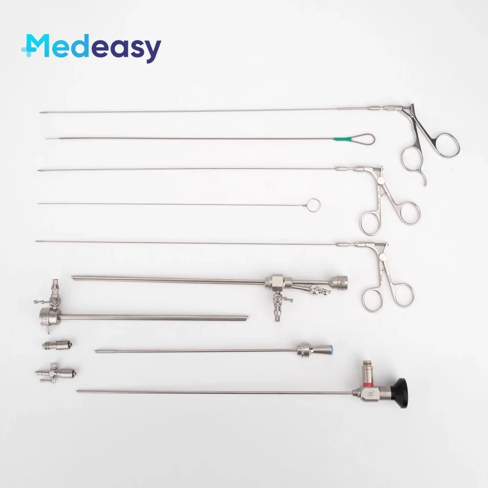 Gynecological Rigid Hysteroscope Complete Set with Working Element Instruments and Sheath