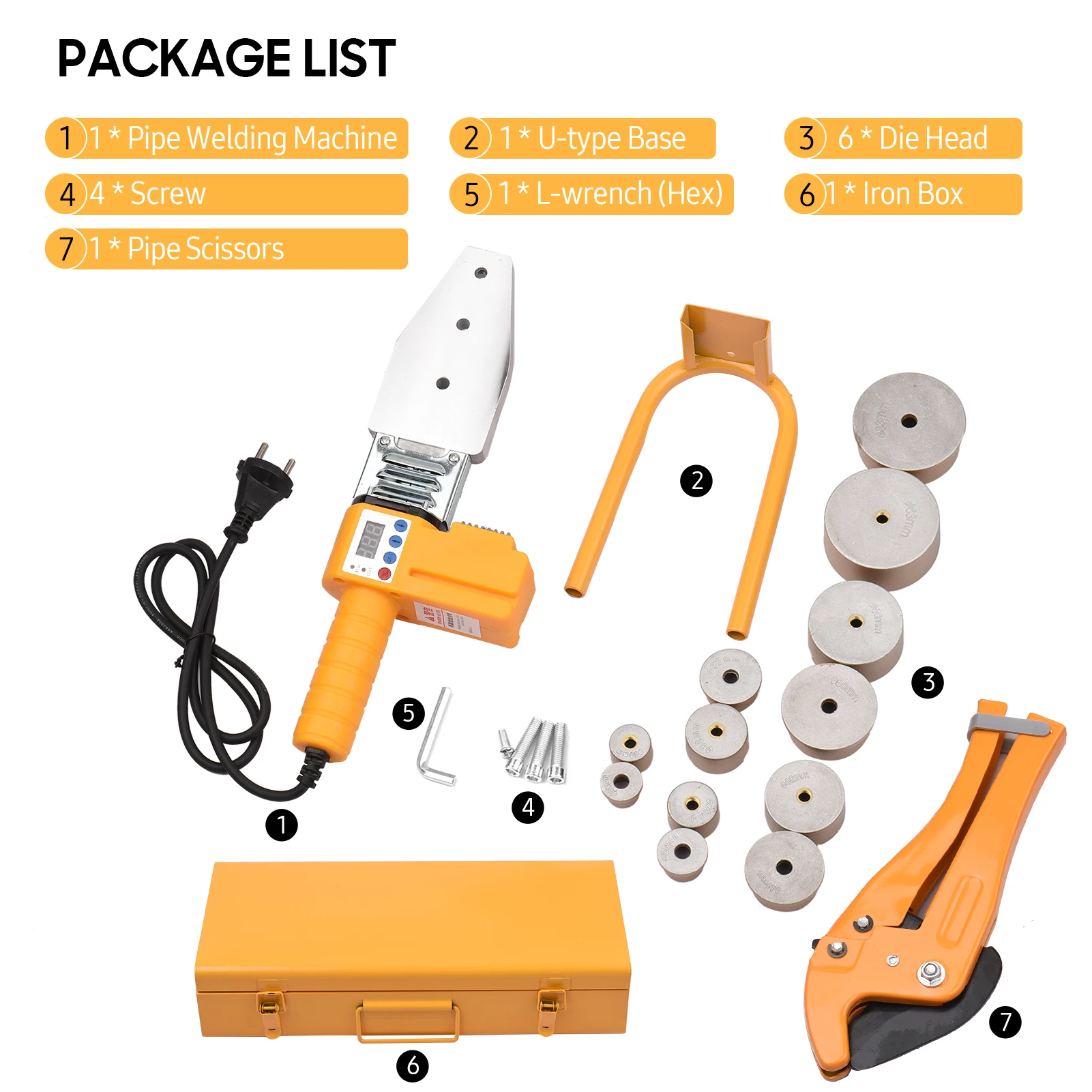 0-320℃ Adjustable Digital Socket Fusion Welder with Double Heat Dissipation Electric Tube Heating Plastic Pipe Welding Machine