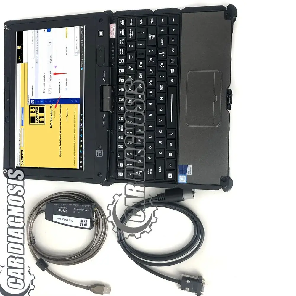 

For Yale Hyster PC service repair tool Ifak system CAN USB interface forklift TRUCK auto diagnostic tool+Getac V110 laptop