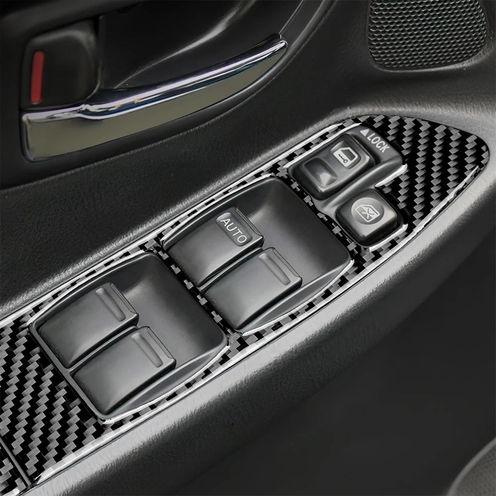 

Carbon Fiber Window Switch Panel Trim Cover for Subaru Impreza WRX STI 2002 2004 LHD Door Lift Frame 6PCS Interior Trim Upgrade