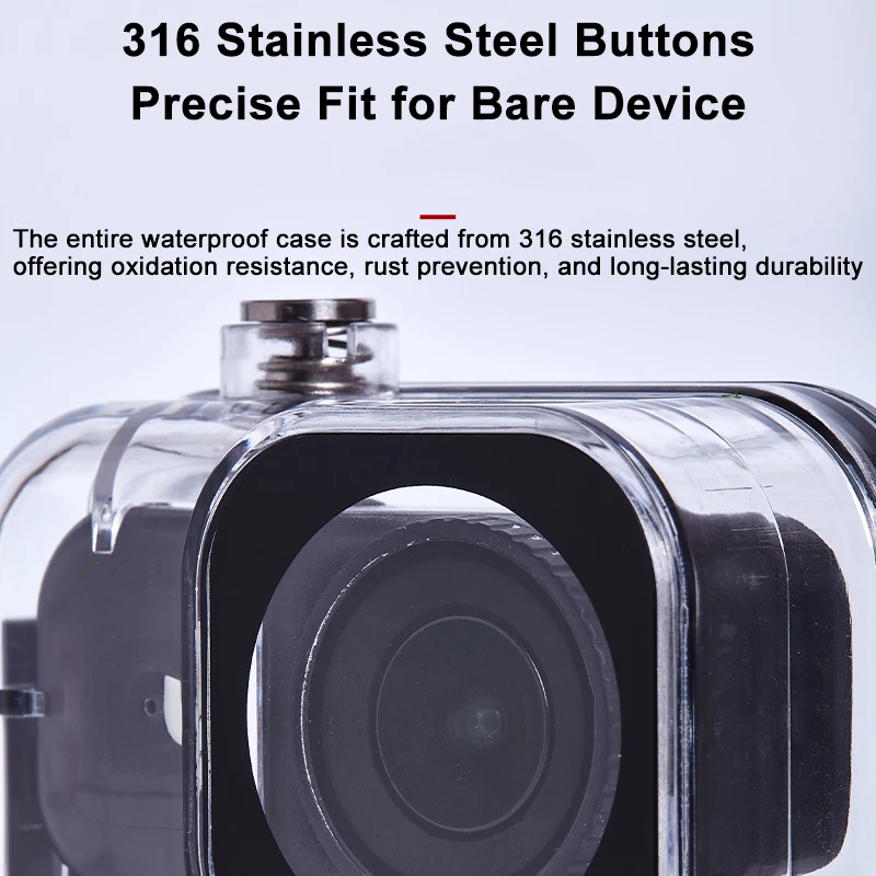 

60M Sports Camera Protective Cover Waterproof for DJI Osmo Nano PC Cover Transparent Tempered Glass Dive Shell