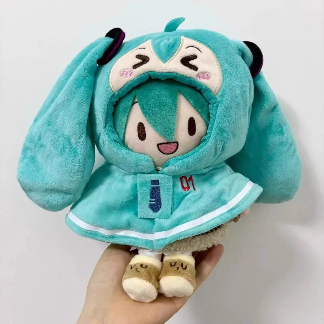 Hatsune Miku Mini-Umhang-Puppen-Outfit, 20 cm, Baumwolle, austauschbares Kostüm, keine Attribute, Anime-Figur, Kleidung, Spielzeug-Zubehör, Geschenk für Mädchen