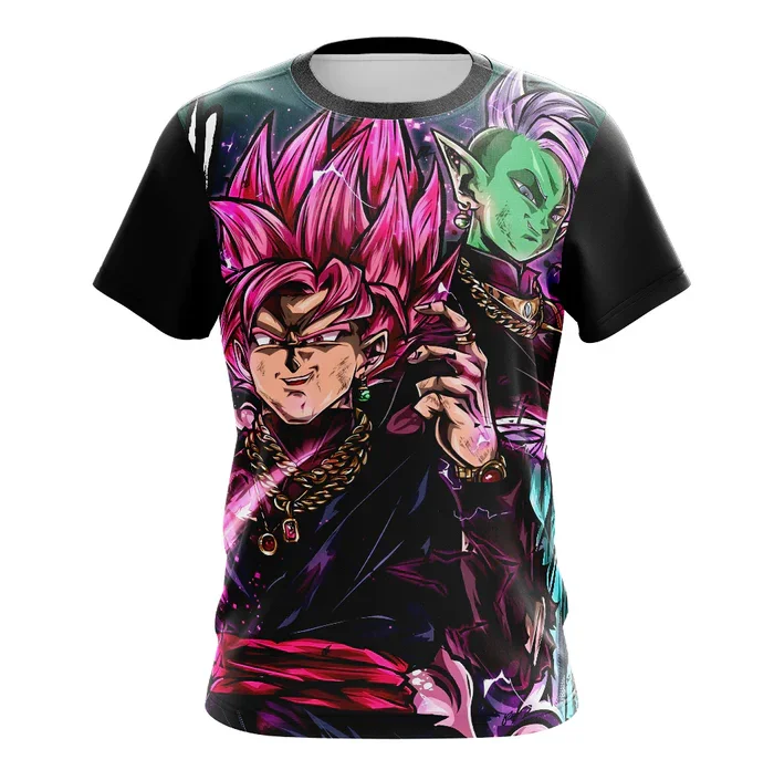 Bandai Anime Periphery Dragon Ball Z Legendary Saiyans Allover Print camiseta para niños adultos verano de secado rápido suave cómodo ligero