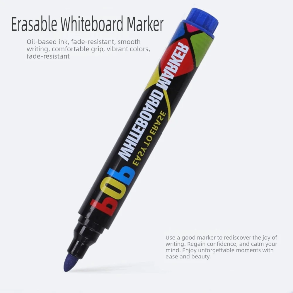 8/12 Colors Whiteboard Markers Erasable Refillable Whiteboard Marker Set Doodle Board Chalk Marker Pen