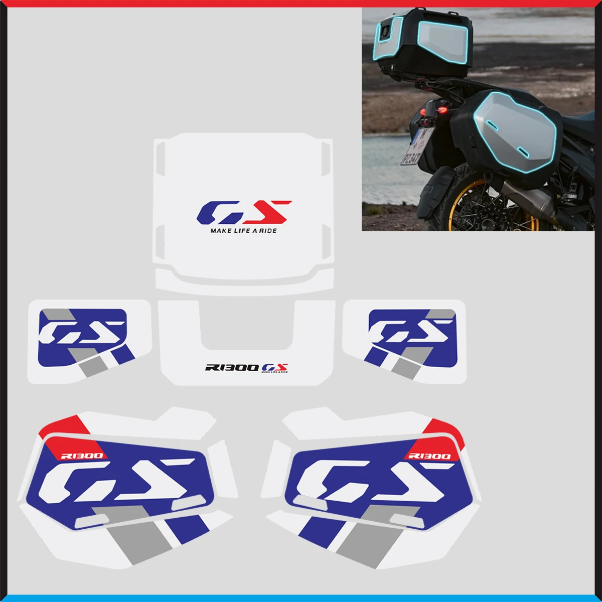 

Motorcycle Trunk Sticker Decals for R1300GS R1300 R 1300 GS 1300GS 2023 2024 Accessories Suitcase Stickers