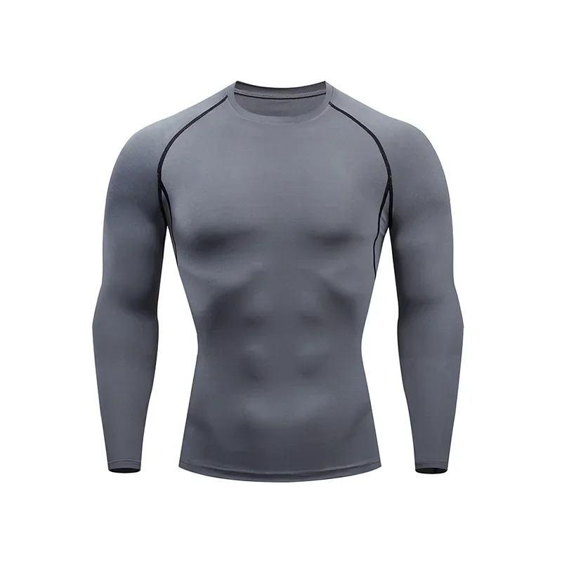 

Compression Shirt Men Muscle Fit Fitness Sportswear Running Long Sleeve Training Exercise Sports Workout Tops Men's Gym Clothes