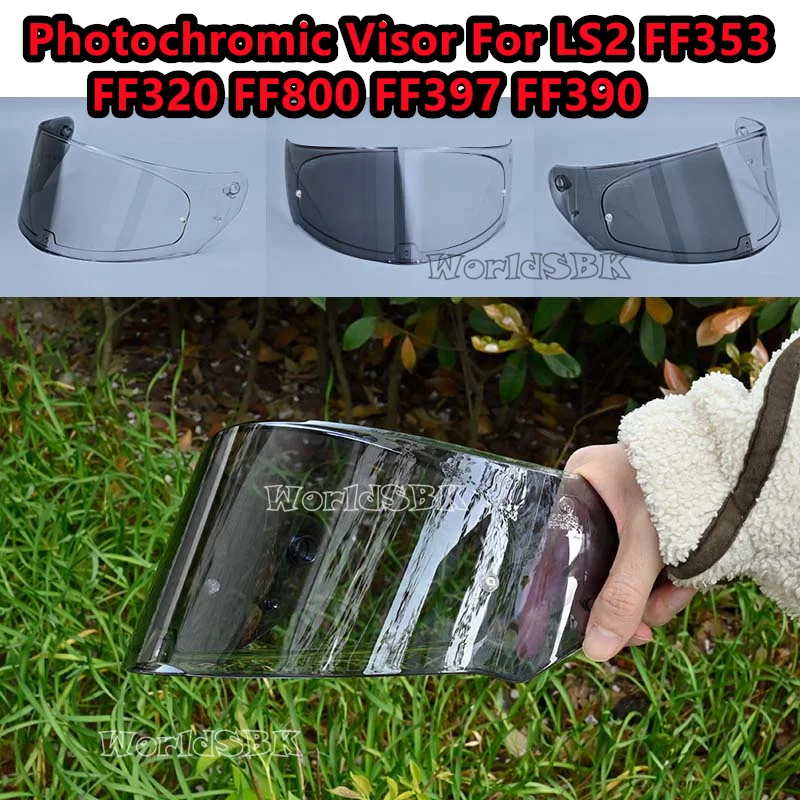 Photochromic Visor for LS2 FF320 Stream FF353 Rapid FF328 FF800 Helmet Lens Shield  Windshield  Autochromic Protective goggles