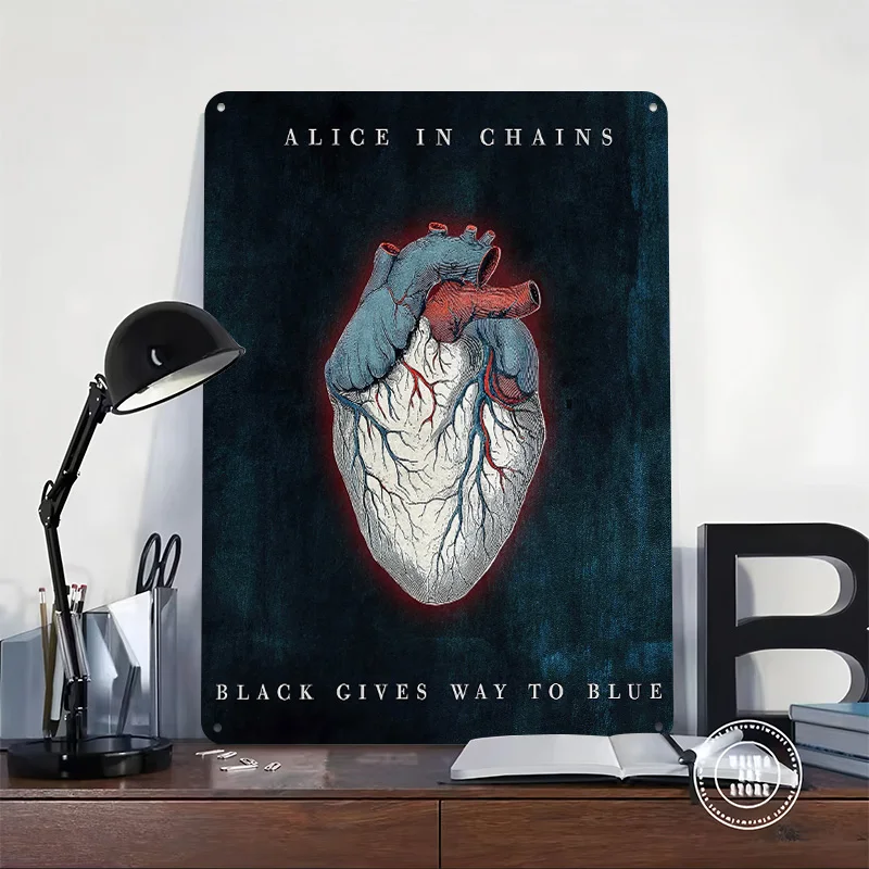 ALICE IN CHAINS Cover Personalized 3D Textured Metal Poster Wall Art Tinplate Sign for Decoration Room Home Decorations Decor