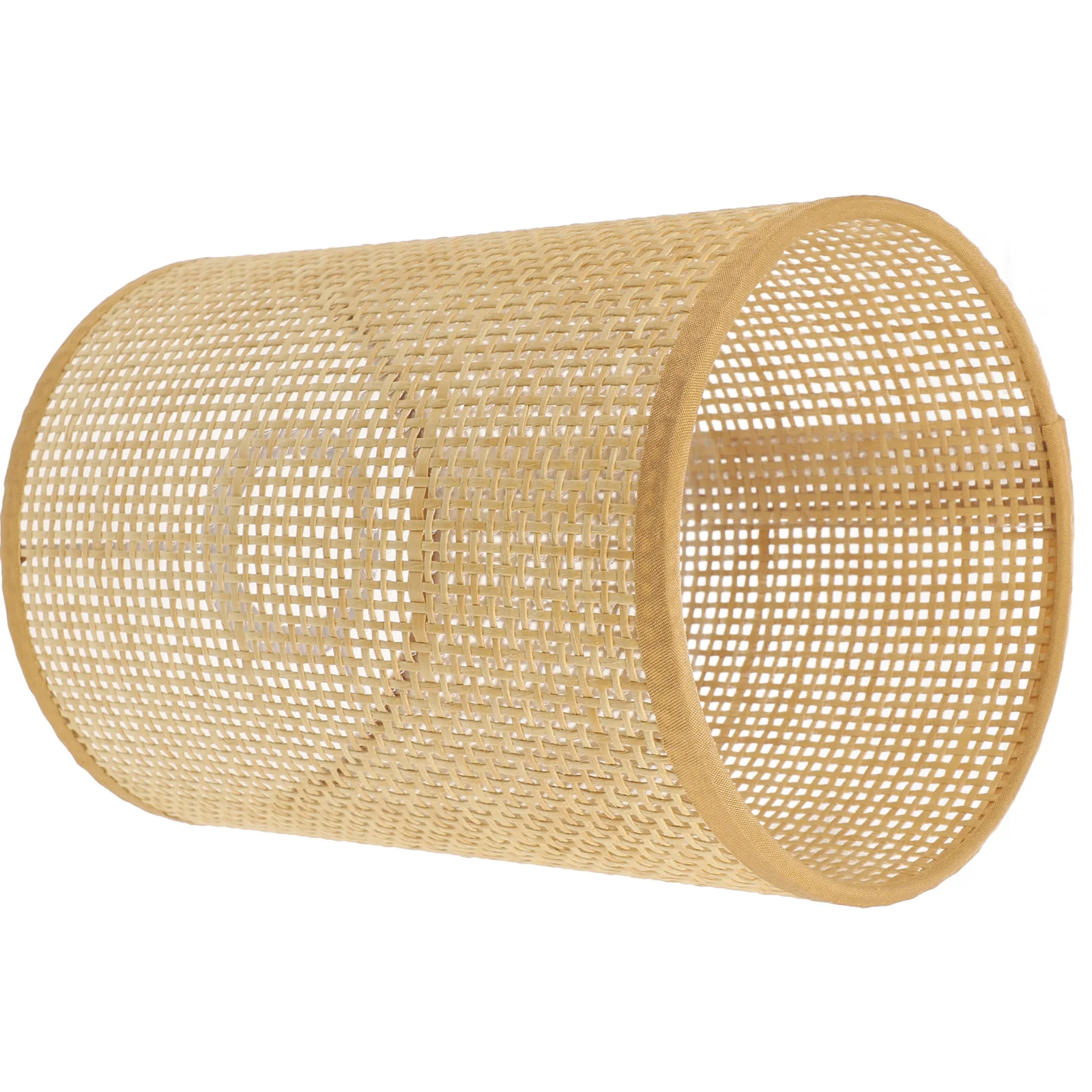 Copertura della luce intrecciata in Rattan rustico copertura della lampada da tavolo paralume per interni paralume E27/E14