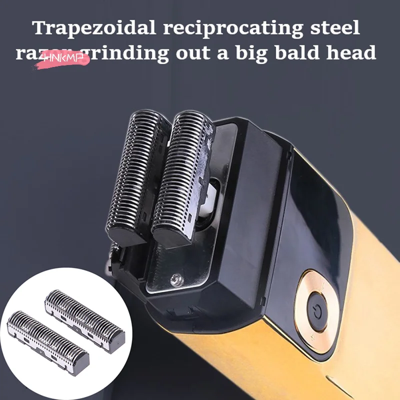 شفرات ماكينة حلاقة كهربائية أصلية سكين رقائق ذهبية رأس قاطع شبكي متوافق مع ماكينة الحلاقة العائمة KM-2026 للحلاقة الناعمة #3