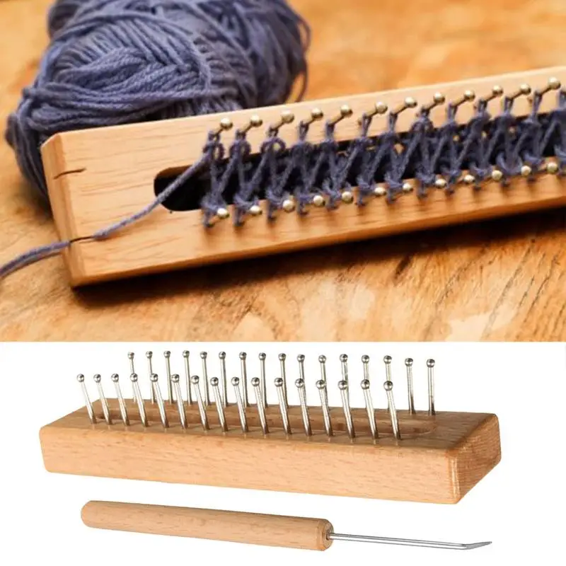 Mini Knitting Board Handmade DIY Teaching Wood Board Wooden Authentic Knitting Board For Socks Leggings making Outstanding Gift