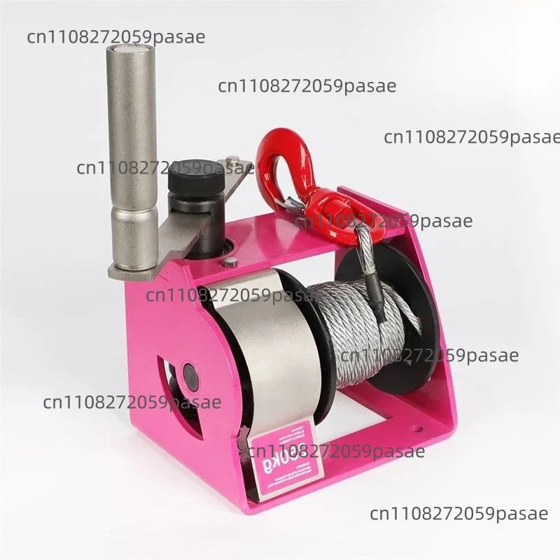 Self Locking Hand Winch, Manual Winch 250kg, Worm Gear Heavy Duty Winch Hand Crank