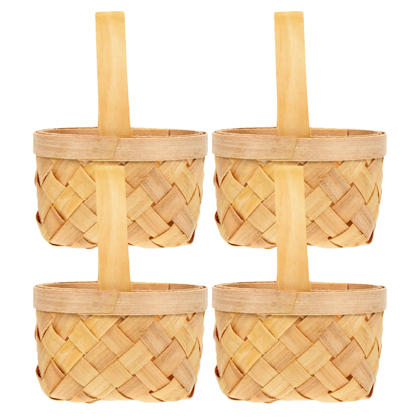 

4Pcs Handcrafted Woven Baskets Elegant Flower Baskets for Banquet Party Hotel Decoration Portable Storage Container