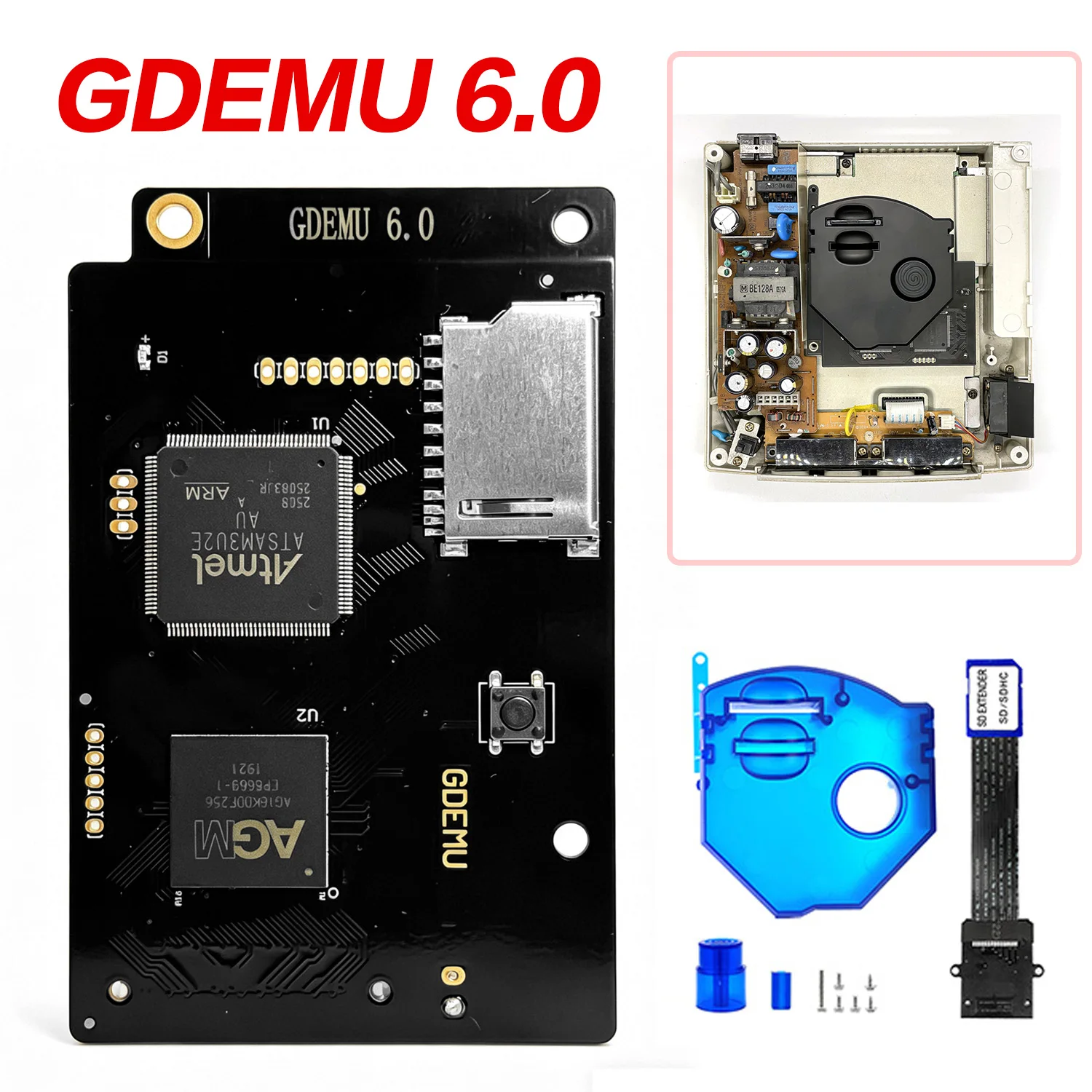 GDEMU 6.0 AGM Chip Version for Sega Dreamcast DC Console, Upgraded Hardware with Stable 5.20.5 Firmware, Optical Drive Emulator