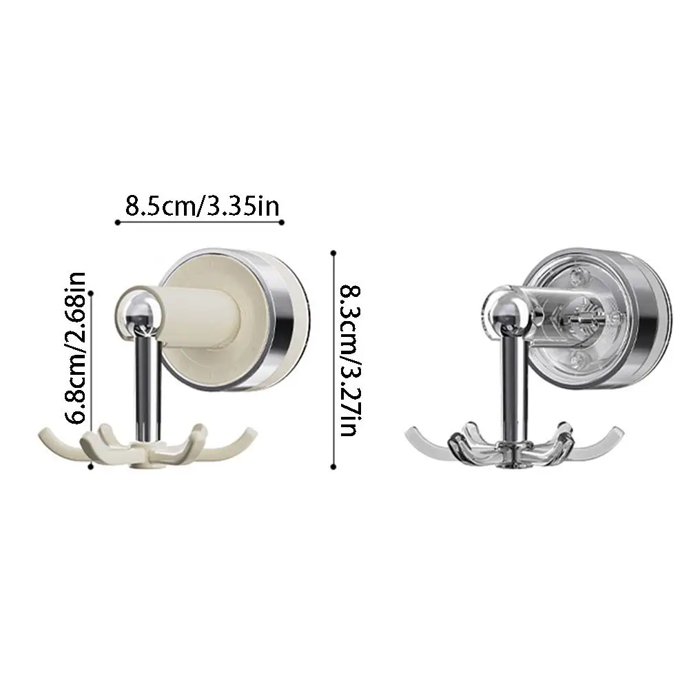 Fashion Wall Mounted 360° Rotating Folding Hook Hanging Punch-free Six-claw Rotating Hook Powerful Traceless Wall Hook Kitchen