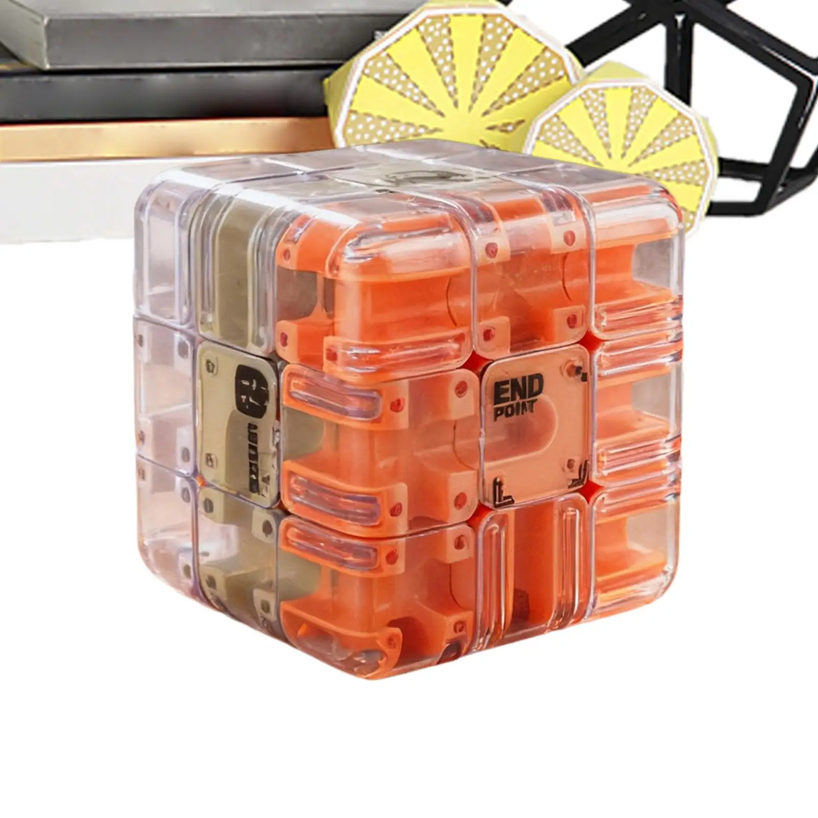 ลูกบาศก์เขาวงกต 3 มิติ ของเล่นฝึกสมอง เกมปริศนาเขาวงกต สำหรับเด็กชาย เด็กหญิง ใช้ได้ที่บ้าน เดินทาง งานปาร์ตี้ ห้องเรียน รถยนต์