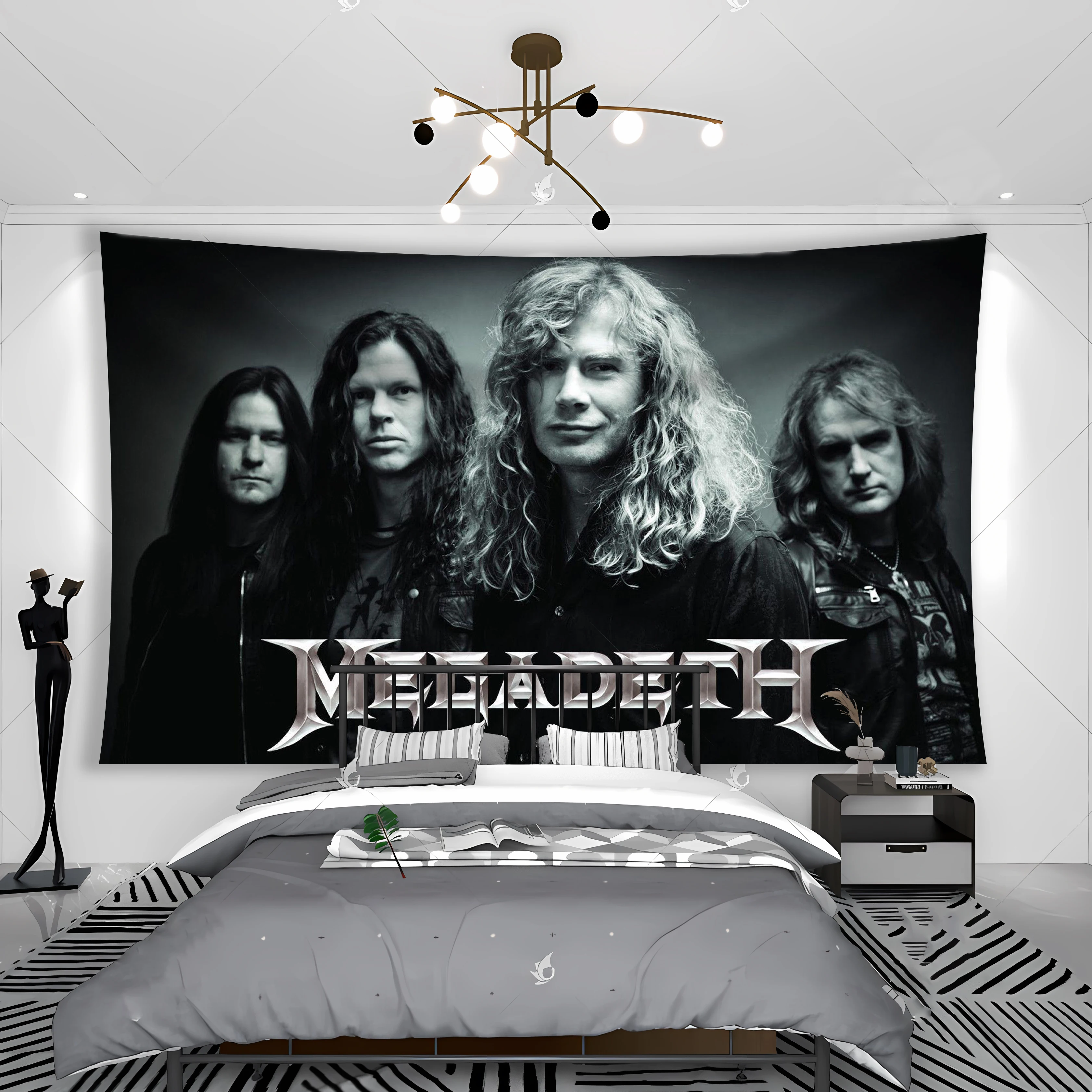 Megadeths Heavy Metal Rock Band Tapestry Banner Flag Club Bar Room Bedside Hanging Decoration