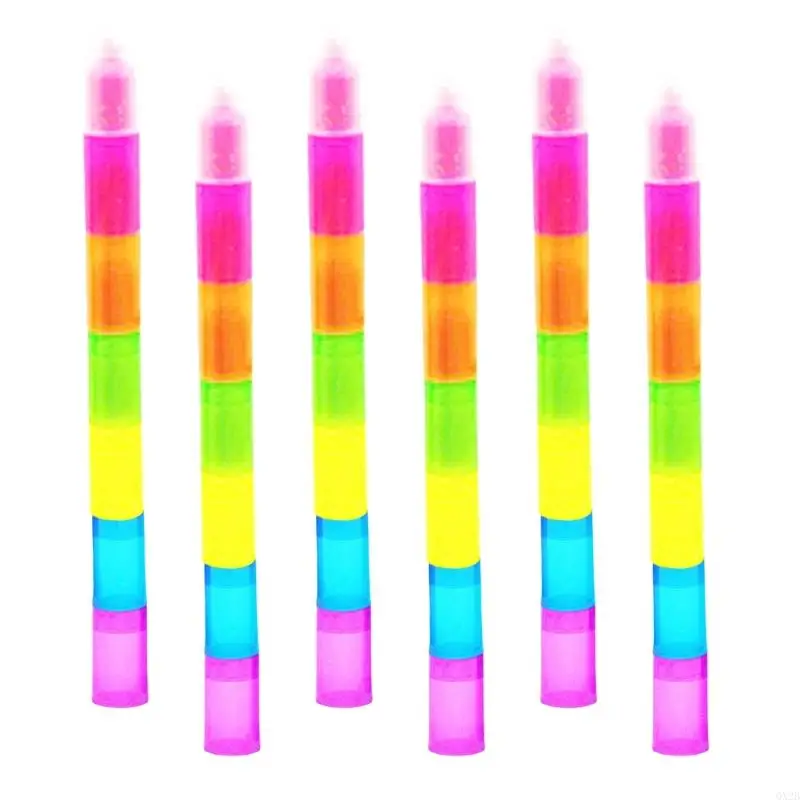 6x Highlighter Pen Bible Marker Pen Creative Highlighter Markers Press Pen