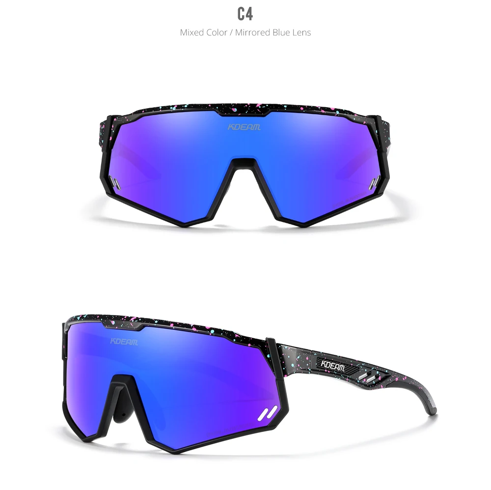 Kdeam High-End-Sports onnen brille polarisierte Herren-Fahrrad brille abnehmbarer Tr90-Rahmen und Nasen pads leicht auszu tauschen – Detail 24