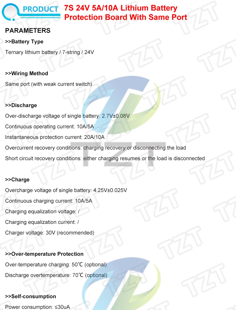 7S 24V 5A 10A BMS-Schutzschaltungsplatine Ladeschutzplatte Lademodul für Lithium-Batteriepack Powerbank E-Bike – Detail 1