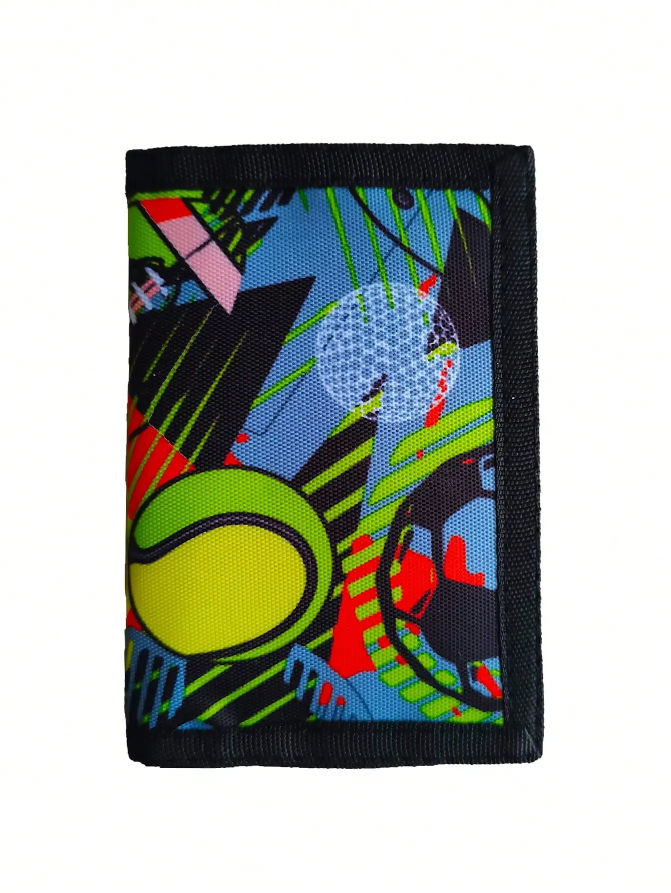 Soccer Print Boys Wallet with Lanyard for Kids 9-12 for Boys RFID Trifold Wallet Outdoor Sports Wallet for Travel Coin Purse