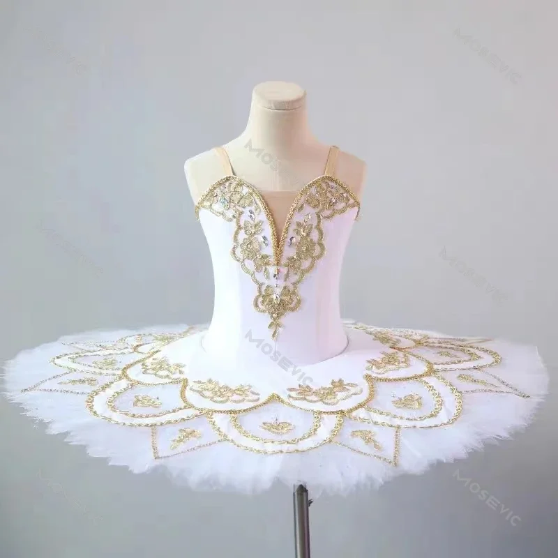 Nuovo Tutu di balletto bianco Bambini Ragazze Adulti Donne Costumi di danza classica Ballerina Adulti Tutu di balletto professionale Donne Ragazze