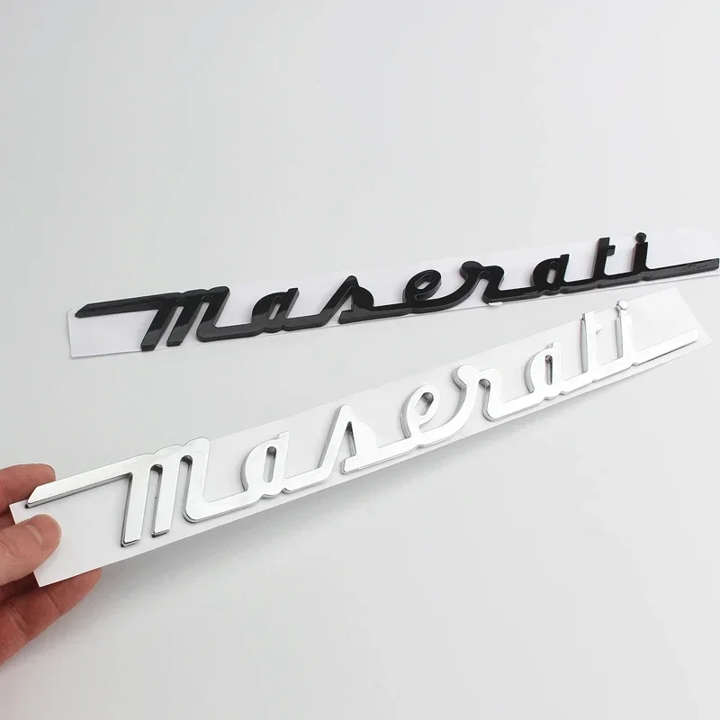 Emblema del maletero del coche, insignia trasera, pegatina de letras para Maserati Levante Ghibli Gran Turismo Quattroporte Gransport GT Cinquettroporte